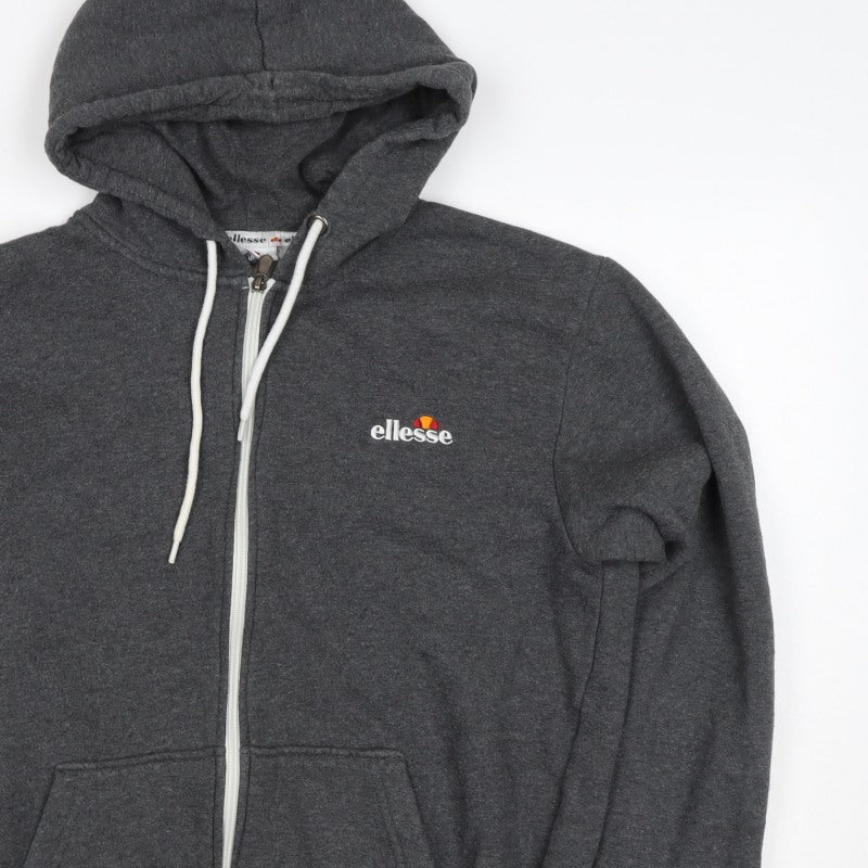 Ellesse Men’s Grey Small Full Zip Logo Hoodie Sports Fleece
