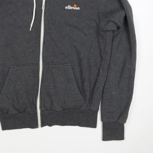 Ellesse Men’s Grey Small Full Zip Logo Hoodie Sports Fleece