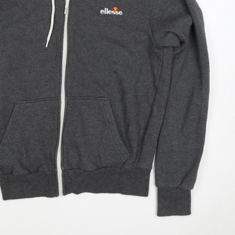 Ellesse Men’s Grey Small Full Zip Logo Hoodie Sports Fleece