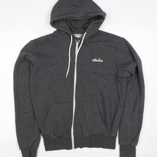 Ellesse Men’s Grey Small Full Zip Logo Hoodie Sports Fleece