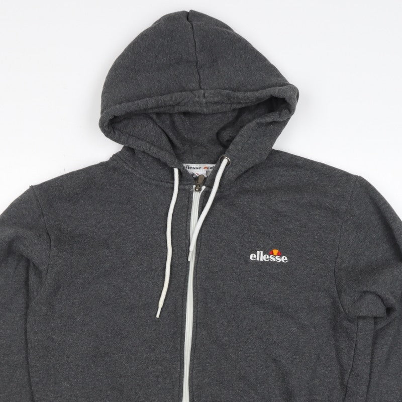 Ellesse Men’s Grey Small Full Zip Logo Hoodie Sports Fleece