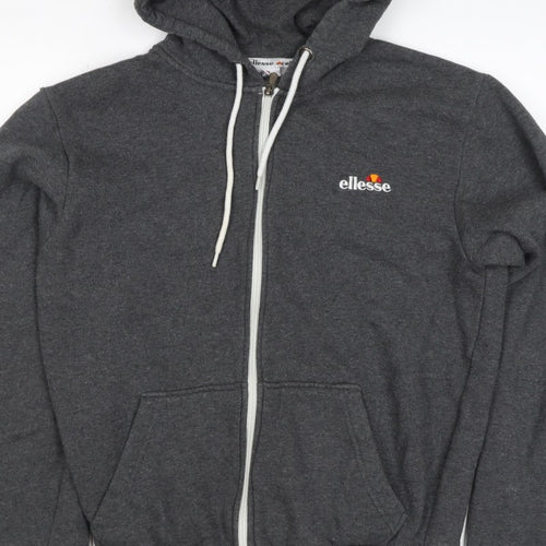 Ellesse Men’s Grey Small Full Zip Logo Hoodie Sports Fleece