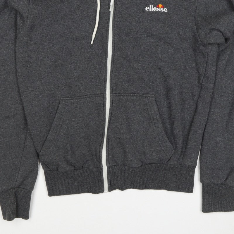 Ellesse Men’s Grey Small Full Zip Logo Hoodie Sports Fleece