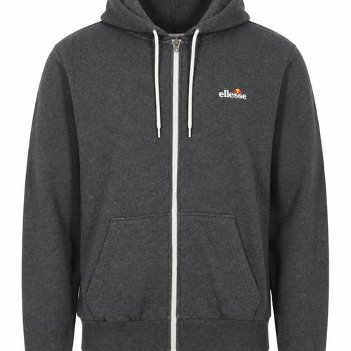 Ellesse Men’s Grey Small Full Zip Logo Hoodie Sports Fleece