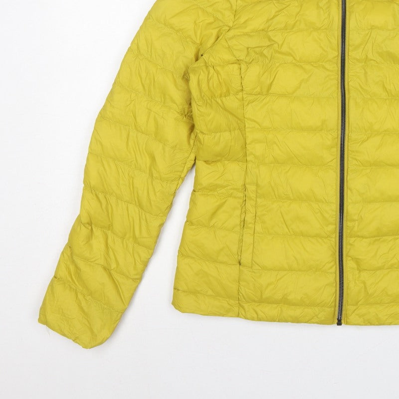 Marks & Spencer Women Yellow UK 10 Down Puffer Jacket Quilted Zip