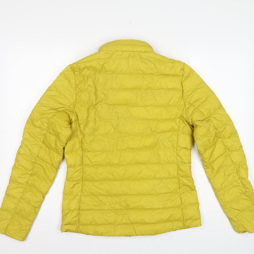 Marks & Spencer Women Yellow UK 10 Down Puffer Jacket Quilted Zip