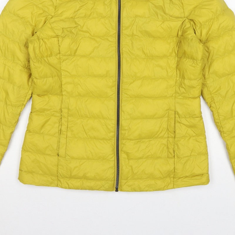 Marks & Spencer Women Yellow UK 10 Down Puffer Jacket Quilted Zip
