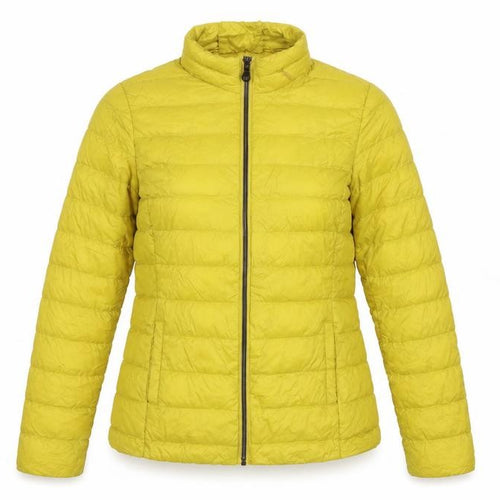 Marks & Spencer Women Yellow UK 10 Down Puffer Jacket Quilted Zip