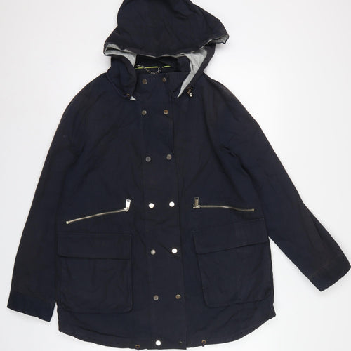 Mint Velvet Women’s Blue UK 14 Hooded Parka Cotton Jacket