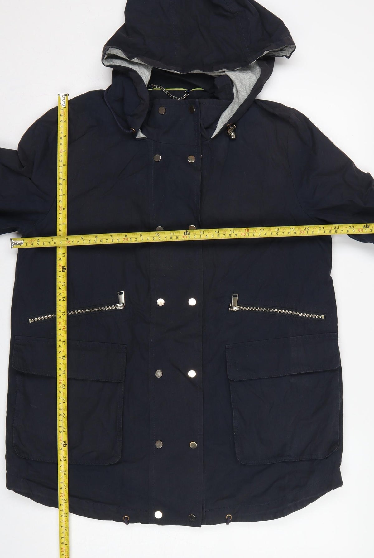 Mint Velvet Women’s Blue UK 14 Hooded Parka Cotton Jacket