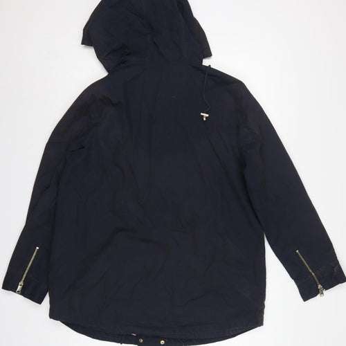 Mint Velvet Women’s Blue UK 14 Hooded Parka Cotton Jacket