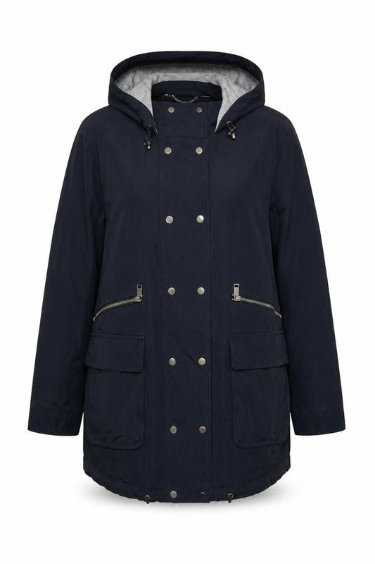 Mint Velvet Women’s Blue UK 14 Hooded Parka Cotton Jacket