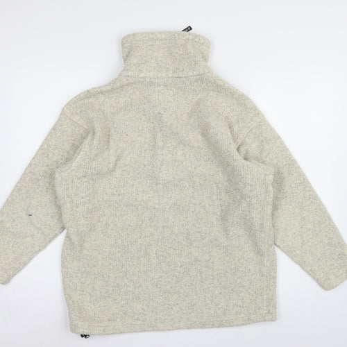 Jack Wolfskin Unisex Ivory S 1/4 Zip Fleece Sweatshirt Hiking