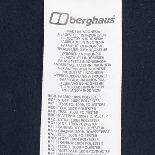 Berghaus Men’s Blue L Fleece Full Zip Outdoor Hiking Jacket
