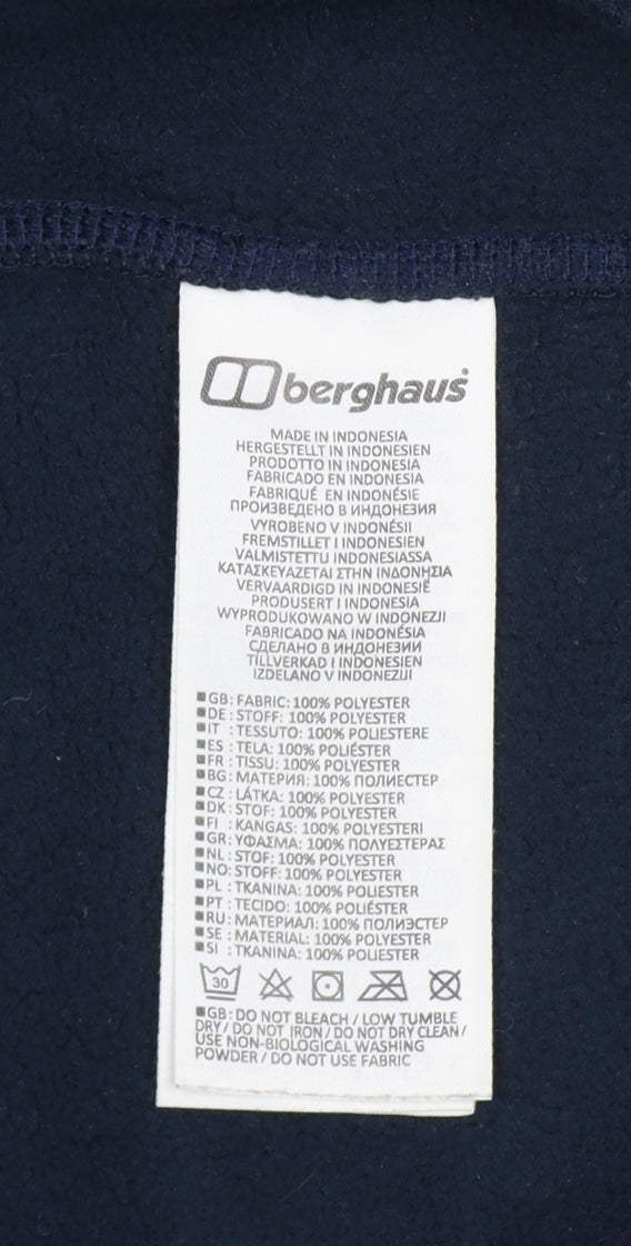 Berghaus Men’s Blue L Fleece Full Zip Outdoor Hiking Jacket