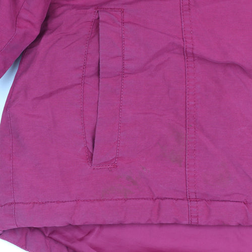 Bench Women’s Pink UK 14 Hooded Faux Fur Trim Parka Jacket