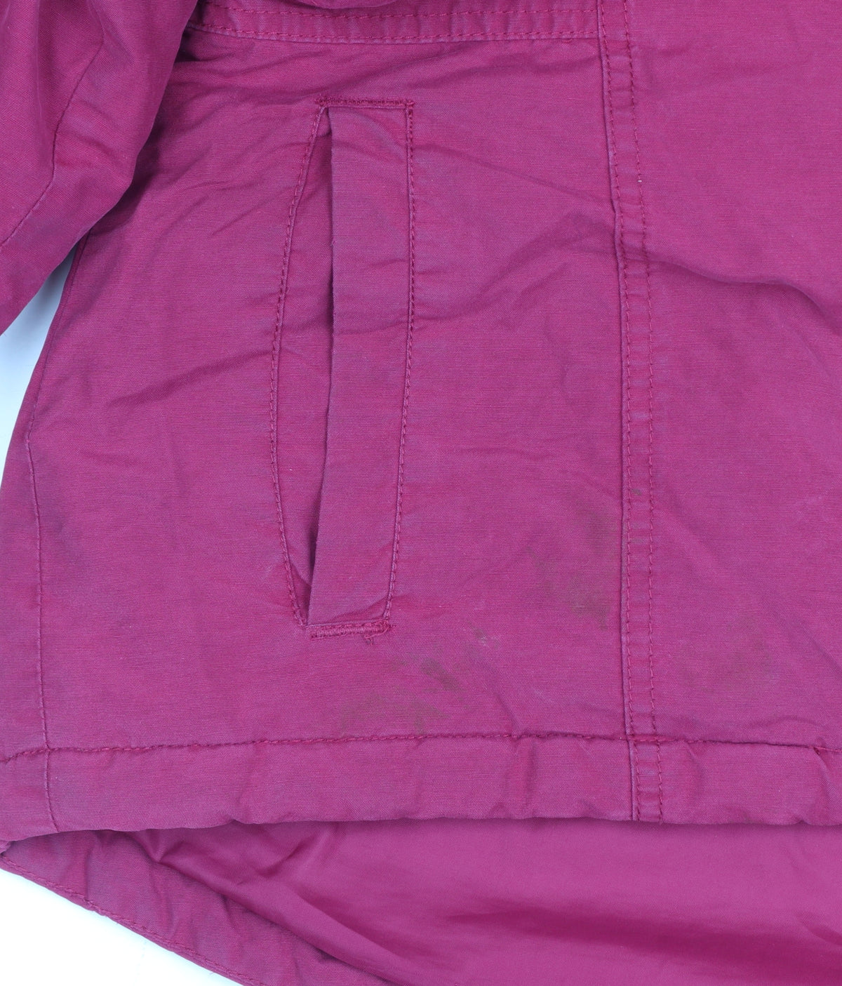 Bench Women’s Pink UK 14 Hooded Faux Fur Trim Parka Jacket