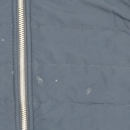 Autograph Men Navy M 38-40 Puffer Hooded Shower Resistant Jacket