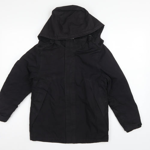 Slazenger Boys Black 11-12 Years Hooded Parka Jacket Winter Coat