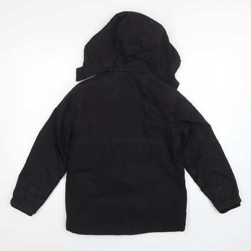 Slazenger Boys Black 11-12 Years Hooded Parka Jacket Winter Coat