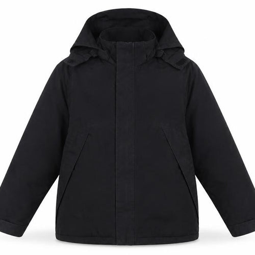 Slazenger Boys Black 11-12 Years Hooded Parka Jacket Winter Coat