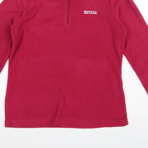 Regatta Women's Pink UK 4 Pullover 1/4 Zip Fleece Sweatshirt