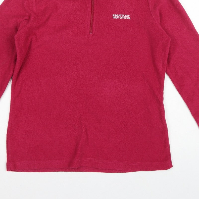 Regatta Women's Pink UK 4 Pullover 1/4 Zip Fleece Sweatshirt