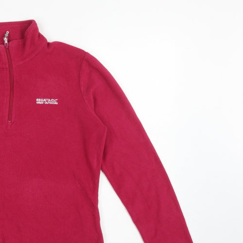 Regatta Women's Pink UK 4 Pullover 1/4 Zip Fleece Sweatshirt