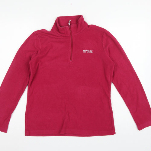 Regatta Women's Pink UK 4 Pullover 1/4 Zip Fleece Sweatshirt
