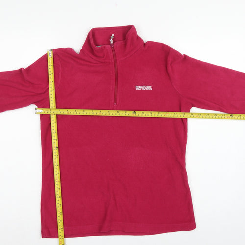 Regatta Women's Pink UK 4 Pullover 1/4 Zip Fleece Sweatshirt