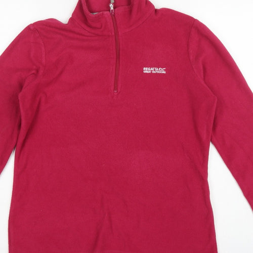Regatta Women's Pink UK 4 Pullover 1/4 Zip Fleece Sweatshirt