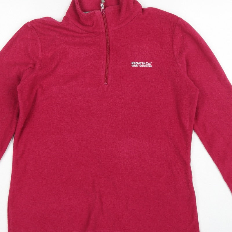 Regatta Women's Pink UK 4 Pullover 1/4 Zip Fleece Sweatshirt