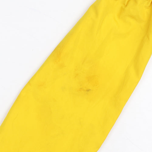 Divided H&M Women Yellow XS Hooded Anorak Jacket Drawstring