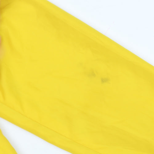 Divided H&M Women Yellow XS Hooded Anorak Jacket Drawstring