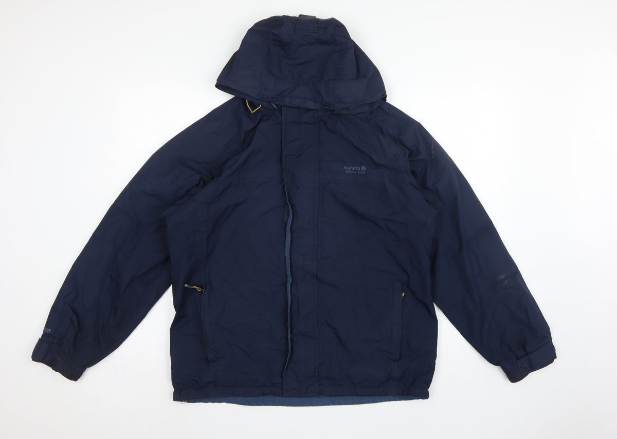 Regatta Men’s Blue M 40in Hydrafort Waterproof Hooded Rain Jacket