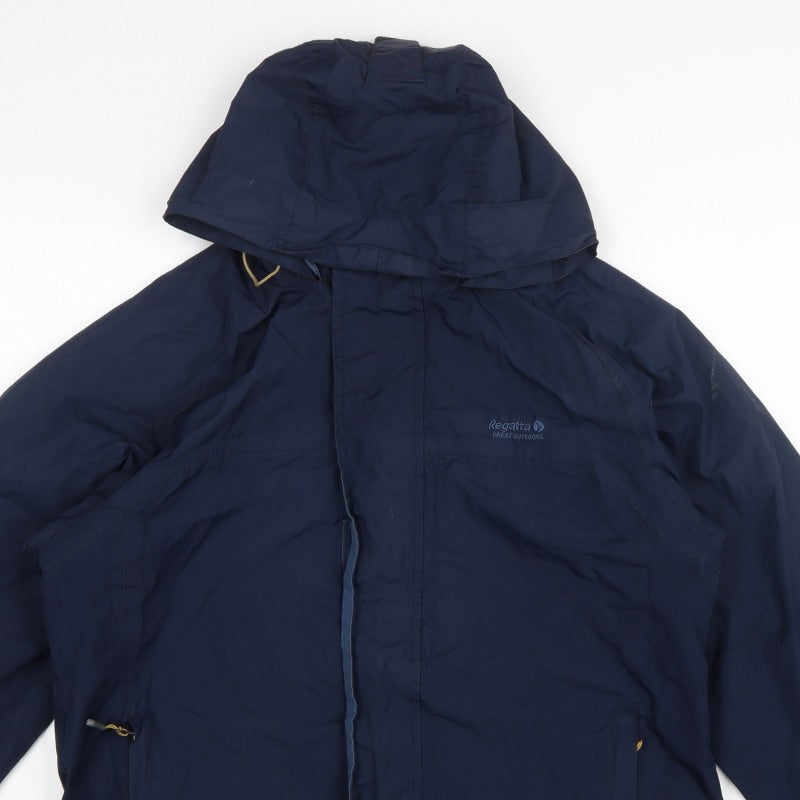 Regatta Men’s Blue M 40in Hydrafort Waterproof Hooded Rain Jacket