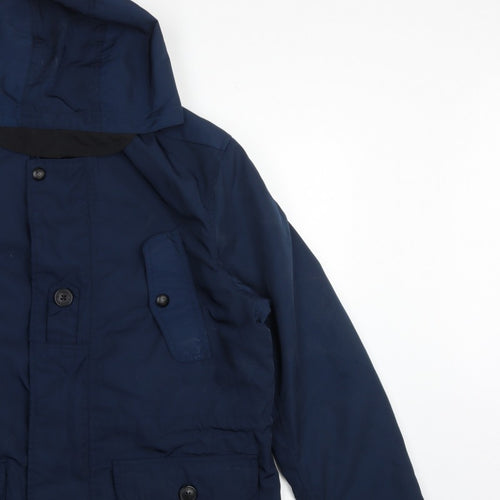 Next Men’s Blue Large Hooded Padded Parka Jacket