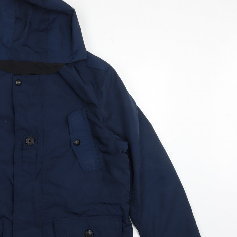 Next Men’s Blue Large Hooded Padded Parka Jacket
