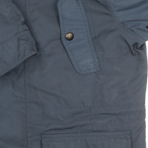 Next Men’s Blue Large Hooded Padded Parka Jacket