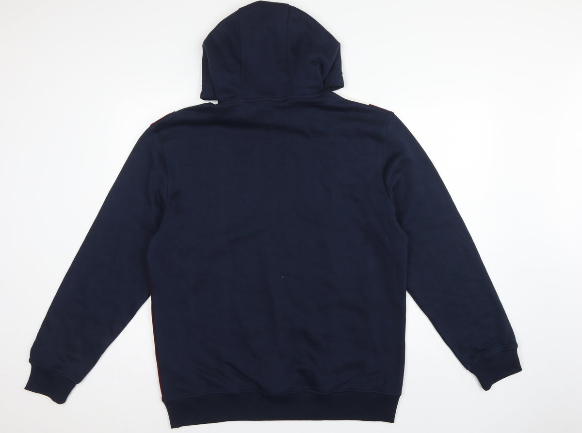 F&F Men’s Multicoloured L Pullover Hoodie Cotton Rich Striped