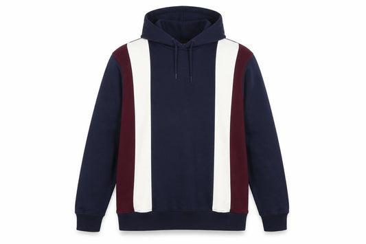 F&F Men’s Multicoloured L Pullover Hoodie Cotton Rich Striped