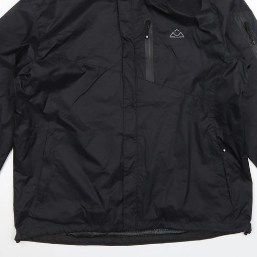Outdoorsports Men’s Black XL Hooded Windbreaker Jacket