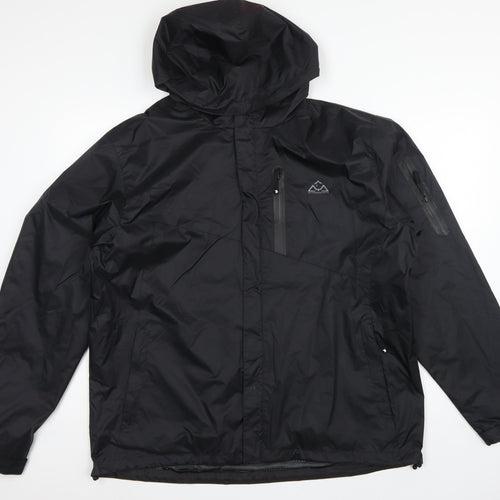 Outdoorsports Men’s Black XL Hooded Windbreaker Jacket