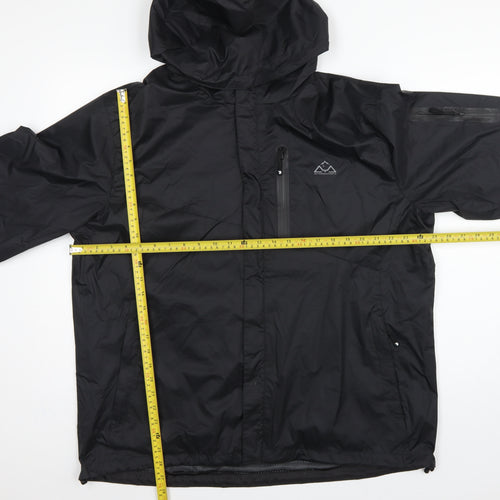 Outdoorsports Men’s Black XL Hooded Windbreaker Jacket