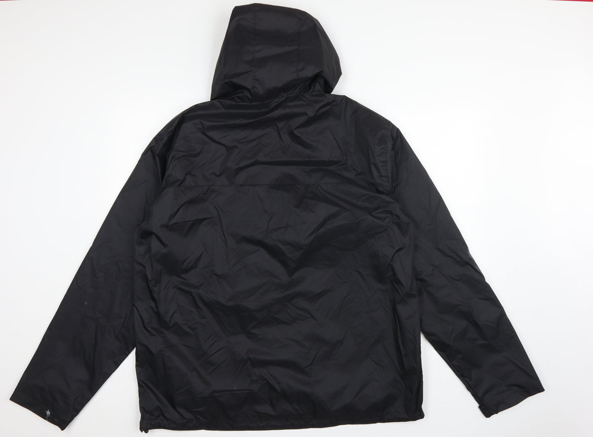 Outdoorsports Men’s Black XL Hooded Windbreaker Jacket
