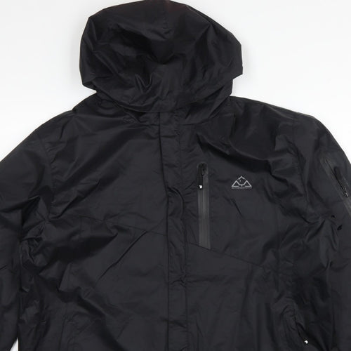 Outdoorsports Men’s Black XL Hooded Windbreaker Jacket