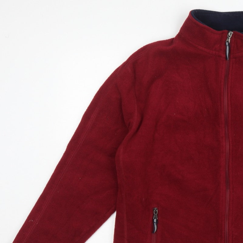 Maine New England Men’s Red Large Fleece Full Zip Outdoor Jacket