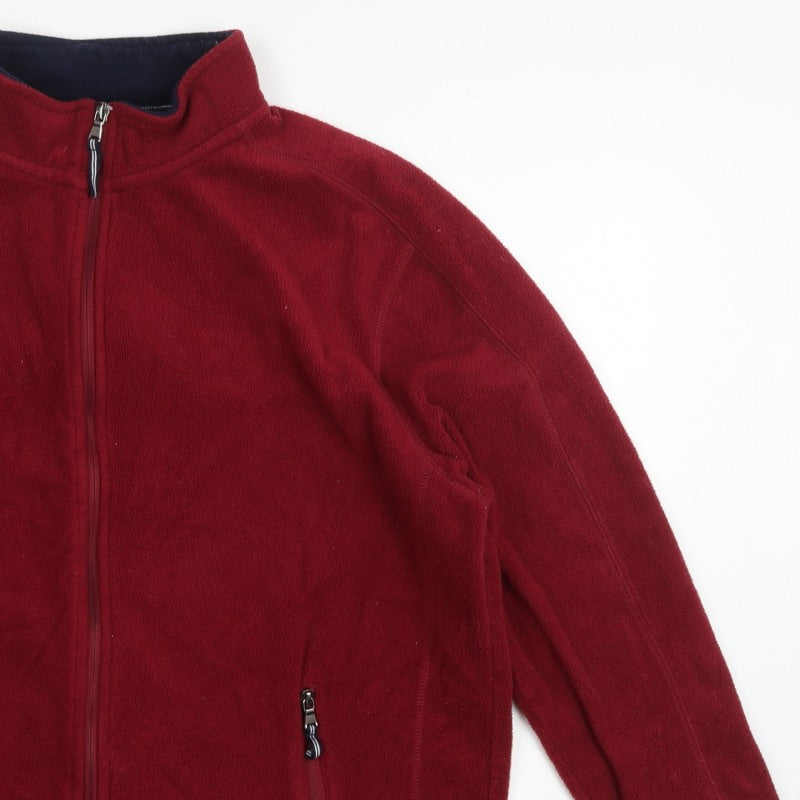 Maine New England Men’s Red Large Fleece Full Zip Outdoor Jacket
