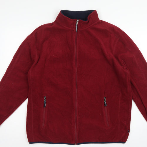 Maine New England Men’s Red Large Fleece Full Zip Outdoor Jacket