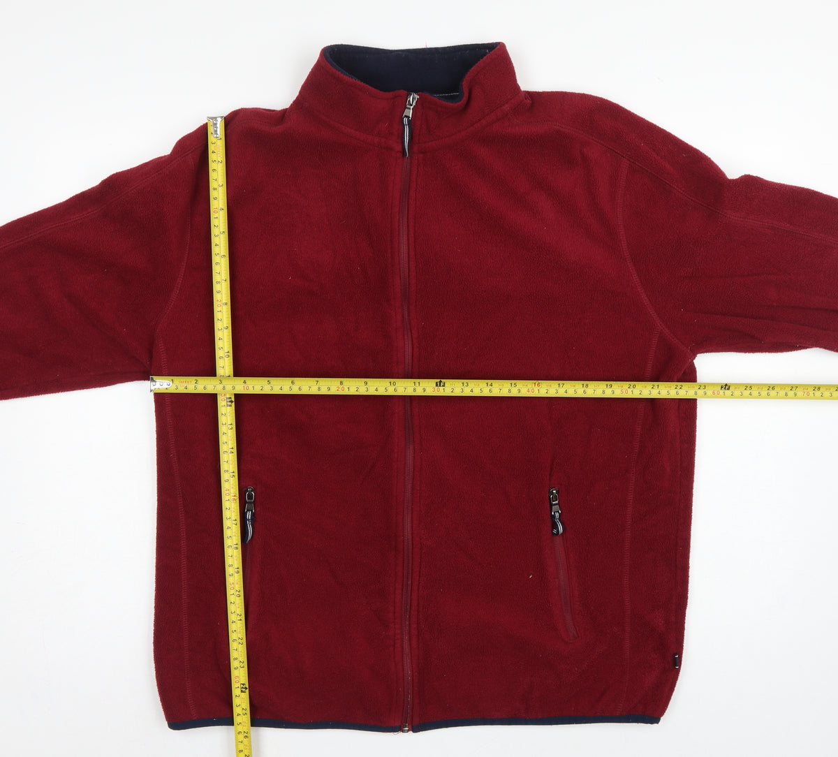 Maine New England Men’s Red Large Fleece Full Zip Outdoor Jacket